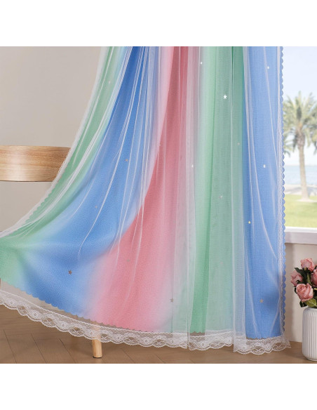 Cortina Opaca XiDi Arcoíris 52x160 cm para Niñas