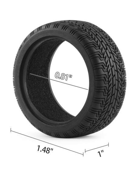 Neumáticos RC 4 PCS Shaluoman 65mm Goma Suave para Drift