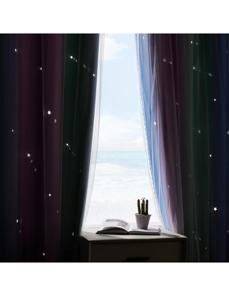 Cortina Opaca XiDi Arcoíris 132x182 cm para Niños