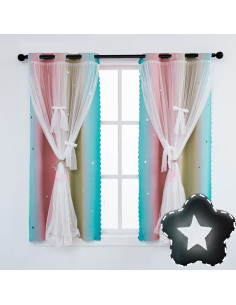 Cortina Opaca Yancorp para Niñas 86x107 cm Rosa Bebé 2