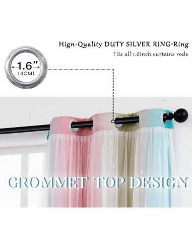 Cortina Opaca Yancorp para Niñas 86x107 cm Rosa Bebé