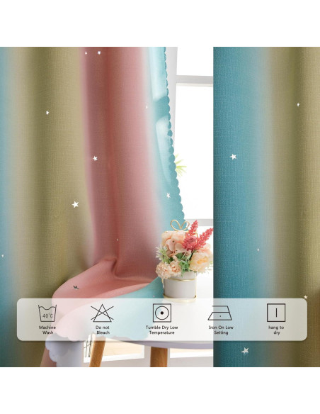 Cortina Opaca Yancorp para Niñas 86x107 cm Rosa Bebé