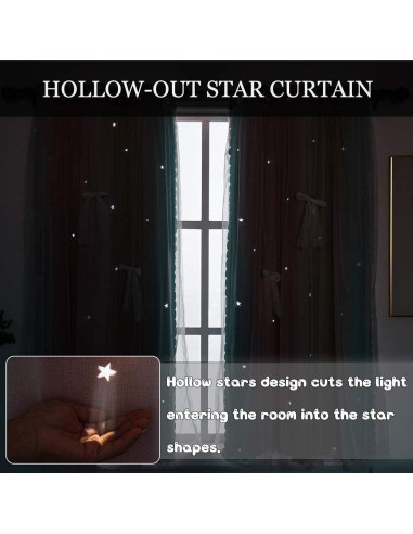 Cortina Opaca Yancorp para Niñas 86x107 cm Rosa Bebé