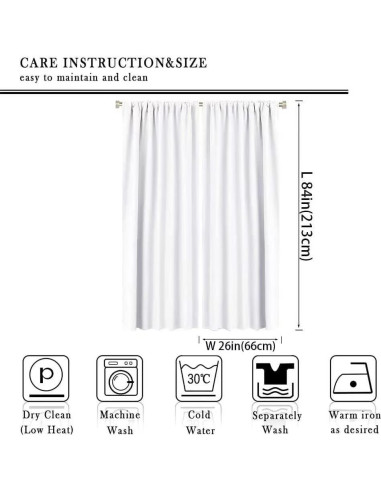 Cortinas Opacas de Dinosaurios ShiTingYu 2 Piezas 107x214 cm