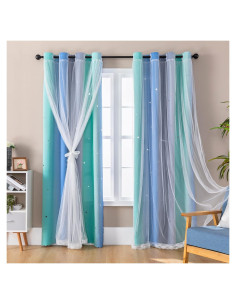 Cortina Opaca XiDi Arcoíris para Dormitorio de Niñas