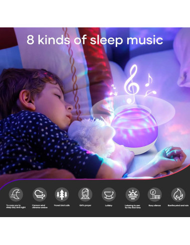 Proyector de Estrellas SUPFOO HMT-D18 con Luz Nocturna y Bluetooth