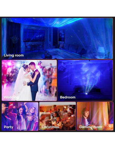 Proyector de Estrellas SUPFOO HMT-D18 con Luz Nocturna y Bluetooth