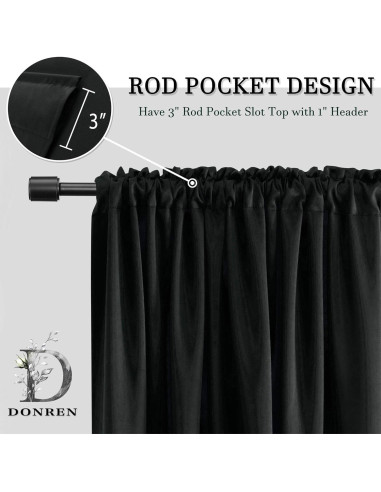 Cortinas Blackout DONREN 61x51 cm - 2 Paneles Aislantes