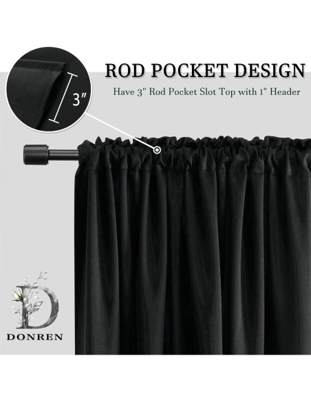 Cortinas Blackout DONREN 61x51 cm - 2 Paneles Aislantes