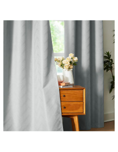 Cortinas Blackout Treatmentex Chevron 2 Pcs 101,6x160 cm Gris