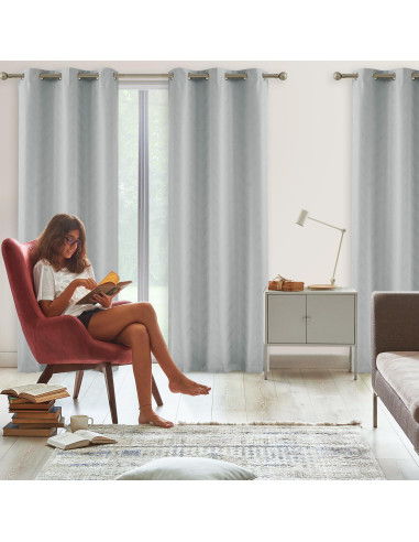 Cortinas Blackout Treatmentex Chevron 2 Pcs 101,6x160 cm Gris