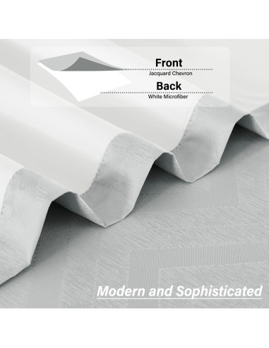 Cortinas Blackout Treatmentex Chevron 2 Pcs 101,6x160 cm Gris