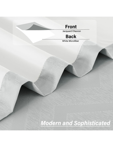 Cortinas Blackout Treatmentex Chevron 2 Pcs 101,6x160 cm Gris