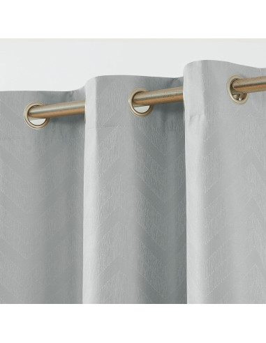 Cortinas Blackout Treatmentex Chevron 2 Pcs 101,6x160 cm Gris