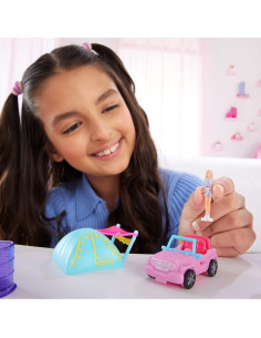 Mini Set de Juguete Barbie SUV con Muñeca 1.5" y Carpa 2