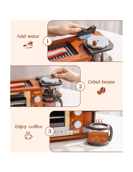 Juego de Cocina ROBUD - Set Desayuno Madera 3 Años Juego de Cocina ROBUD - Set Desayuno Madera 3 Años