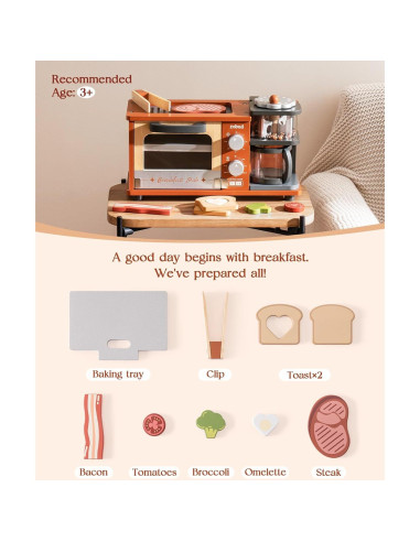 Juego de Cocina ROBUD - Set Desayuno Madera 3 Años