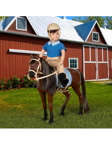 Muñeco Mini Niño y Caballo Lori - Brian y Barnaby 15 cm
