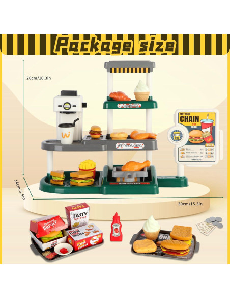 71 Piezas Juguetes de Comida Rápida ACROFEK - Cocina Infantil