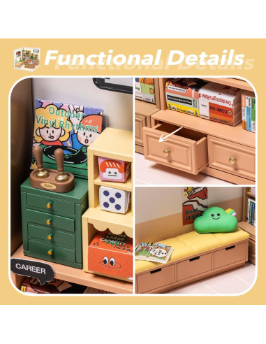 Juego de Construcción Rolife Mini Casa de Muñecas LED 16x18 cm