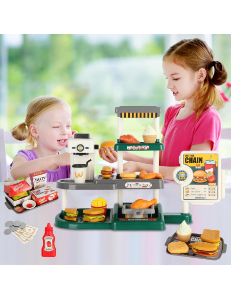 71 Piezas Juguetes de Comida Rápida ACROFEK - Cocina Infantil