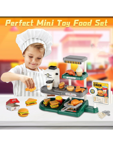 71 Piezas Juguetes de Comida Rápida ACROFEK - Cocina Infantil