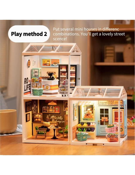 Juego de Construcción Rolife Mini Casa de Muñecas LED 16x18 cm