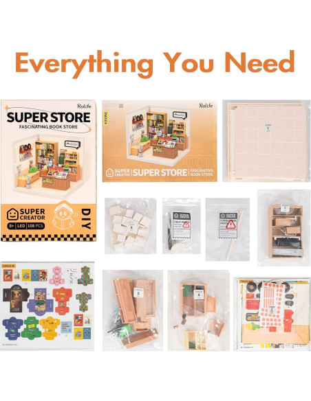 Juego de Construcción Rolife Mini Casa de Muñecas LED 16x18 cm