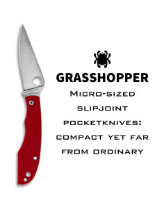 Cuchillo de bolsillo Spyderco Grasshopper G-10 Rojo 5.8 cm 2