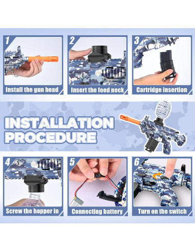 Blaster de Bolas de Gel Eléctrico JANNIRESS RS99-23 - Azul