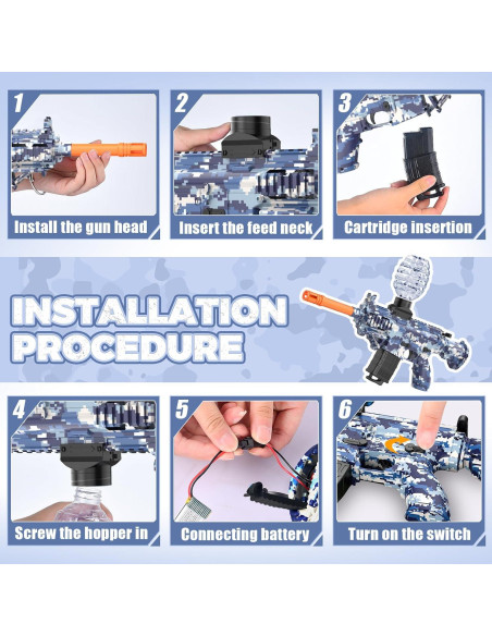 Blaster de Bolas de Gel Eléctrico JANNIRESS RS99-23 - Azul