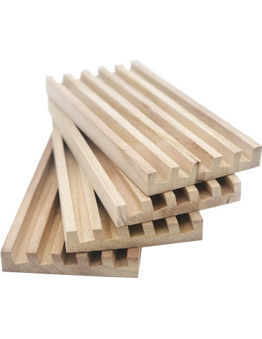 Juego de 4 bandejas de dominó de madera ESSAJOY - Organizador