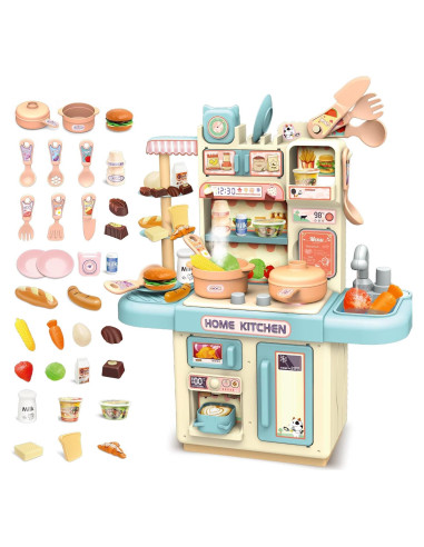 Set de Cocina de Juguete deAO 33 Piezas con Luz y Vapor
