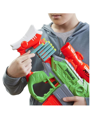 Lanzador Nerf DinoSquad Rex-Rampage Motorizado 20 Dardos