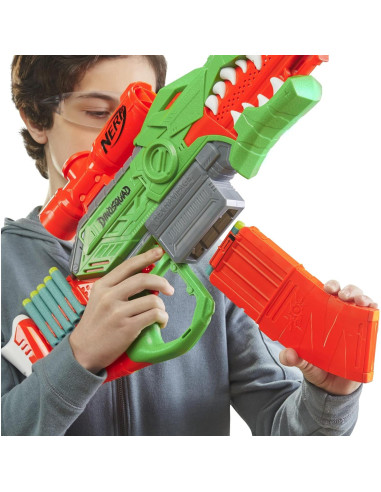 Lanzador Nerf DinoSquad Rex-Rampage Motorizado 20 Dardos