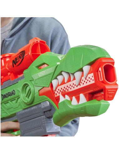 Lanzador Nerf DinoSquad Rex-Rampage Motorizado 20 Dardos