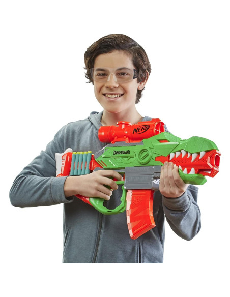 Lanzador Nerf DinoSquad Rex-Rampage Motorizado 20 Dardos