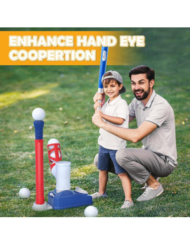Conjunto de T-Ball EagleStone para Niños 3-5 Años con Lanzador