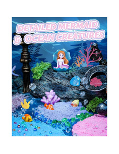 Kit de Terrario de Sirena LED DIY para Niñas 4-12 Años 2