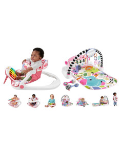Asiento para Bebés Fisher-Price Rosa con Piano y Gimnasio