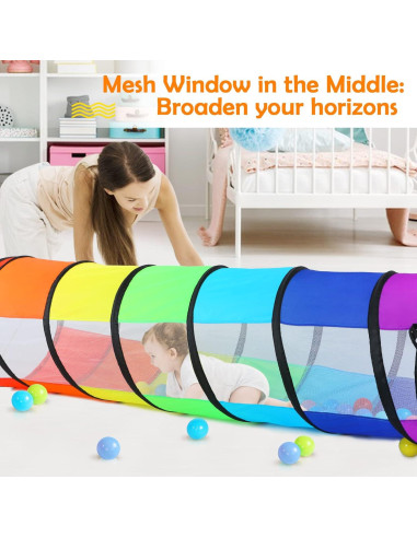 Túnel de Juego Moncoland Colorido para Niños y Mascotas