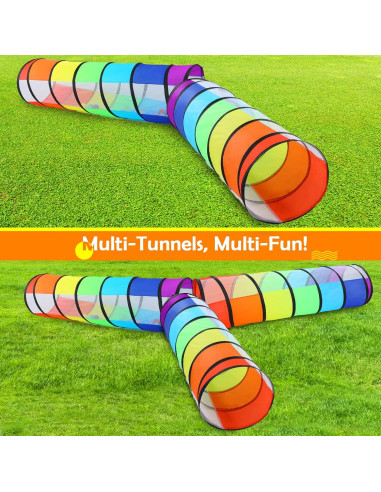 Túnel de Juego Moncoland Colorido para Niños y Mascotas