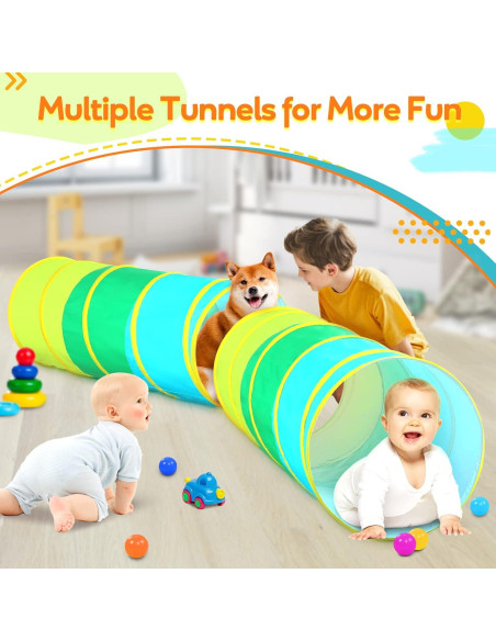 Túnel de Juego Moncoland para Niños, Algodón Colorido Túnel de Juego Moncoland para Niños, Algodón Colorido