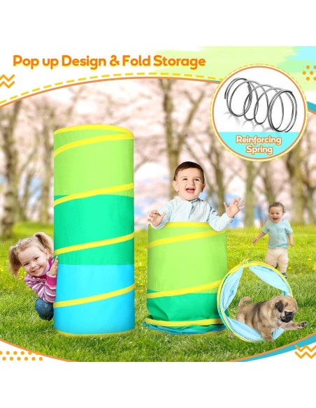 Túnel de Juego Moncoland para Niños, Algodón Colorido Túnel de Juego Moncoland para Niños, Algodón Colorido