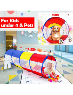 Túnel de Juego Colorido para Niños - Malla Transpirable 2