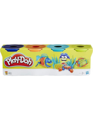 Tinas de Play-Doh Hasbro, 4 colores, 140g cada una