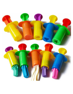 Juego de 10 Extrusores de Masa Rimobul - Colores Variados