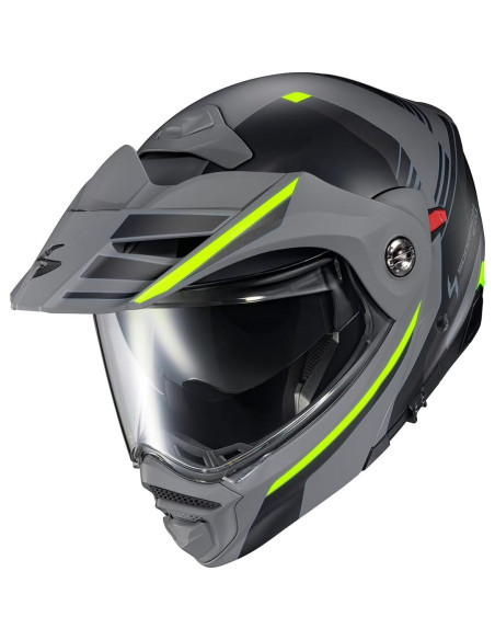 Casco Modular ScorpionEXO AT960 Aventura Gris/Hi-Viz Pequeño Casco Modular ScorpionEXO AT960 Aventura Gris/Hi-Viz Pequeño