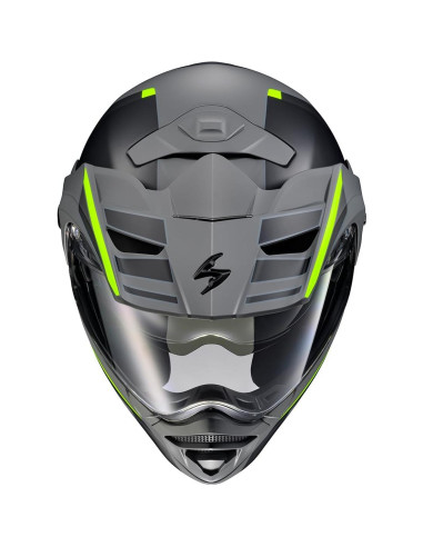 Casco Modular ScorpionEXO AT960 Aventura Gris/Hi-Viz Pequeño