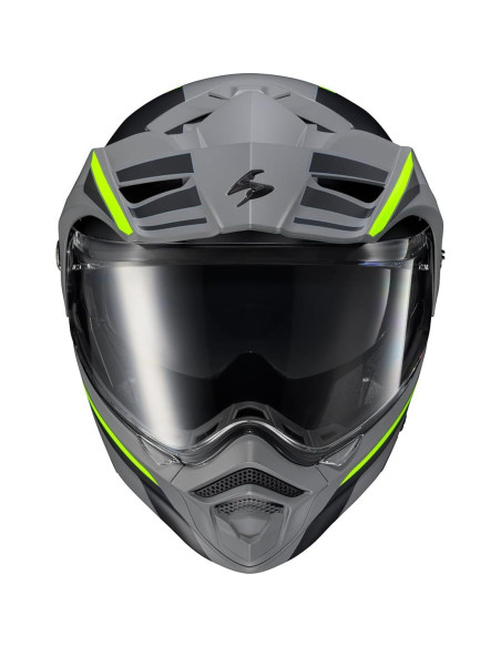 Casco Modular ScorpionEXO AT960 Aventura Gris/Hi-Viz Pequeño Casco Modular ScorpionEXO AT960 Aventura Gris/Hi-Viz Pequeño